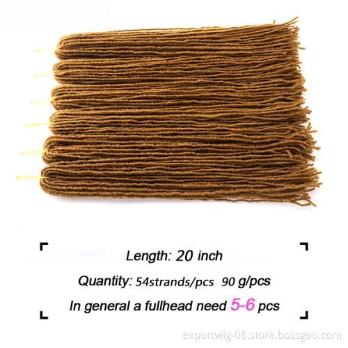 Soft Deadlocks Afro Crochet Braids Ombre Color 20 Inch Blonde Brown Bug Synthetic Hair for Women Locs Crochet Hair Sister Locs